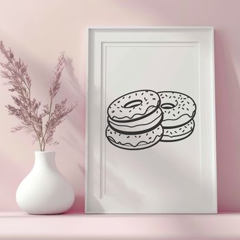 A digital representation of a classic dessert in a clip art style for various design applications.