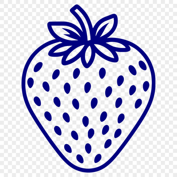 A high-quality digital illustration of a ripe strawberry, suitable for graphic design projects.