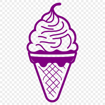 Illustrated ice cream dessert icon