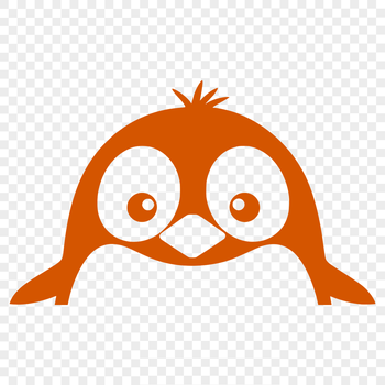 A stylized illustration of a penguin, ideal for use in vector graphics design and digital art.
