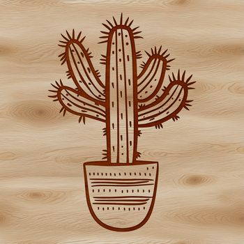 An editable vector design of a cactus suitable for use in digital projects such as web development or graphic design.