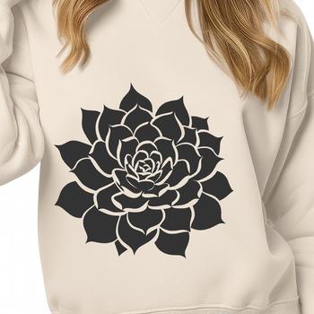 An stylized vector graphic of a succulent plant commonly used in floral and gardening designs.