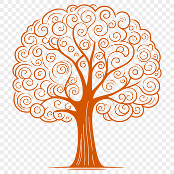 A detailed tree design suitable for cutting with a laser cutter or Cricut machine.