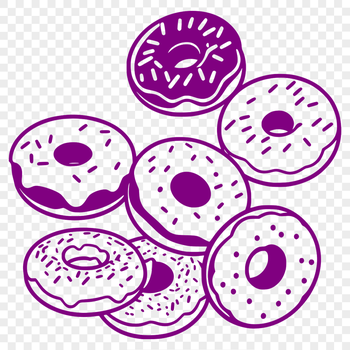 A vector illustration of a delicious donut on a white background.