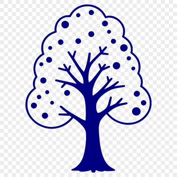 A high-quality SVG tree illustration suitable for cutting machines and digital designs.