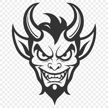 A detailed illustration of the devil in a dark, gothic setting.