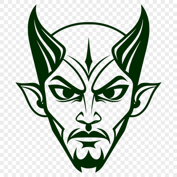 A digital vector graphic depiction of the character often associated with Halloween and evil spirits.