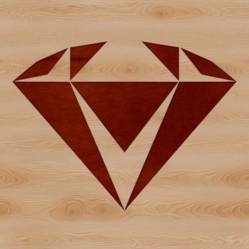 A high-resolution vector graphic representation of a diamond shape.