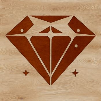 Illustration of a diamond shape in vector format, ideal for cutting machine projects and laser engraving.