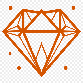 A vector representation of a classic diamond shape, suitable for various design applications.