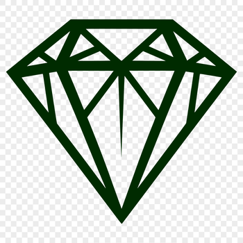 A 2D illustration of a geometric diamond shape, suitable for vector design.