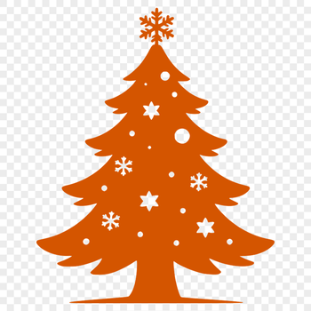 A stylized illustration of a Christmas tree in a vector format, suitable for commercial use.