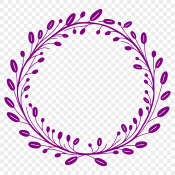 A floral wreath design created as a vector image.