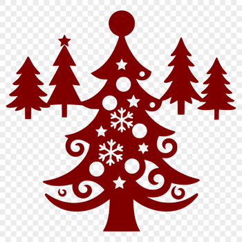 A classic Christmas tree silhouette in vector format.