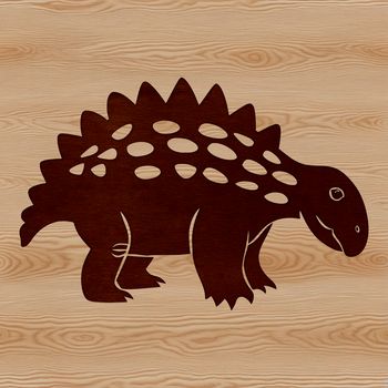 A vector design featuring a realistic dinosaur model, suitable for use in various digital applications and crafts.