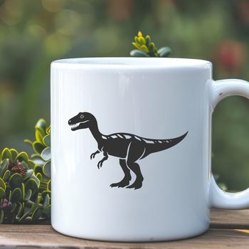 A prehistoric dino silhouette in vector art format.