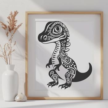 Unique Prehistoric Vector Illustration