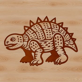 A prehistoric dinosaur illustration in vector format, suitable for cutting machine designs.