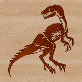 Detailed SVG design of a dinosaur for cutting machine projects.