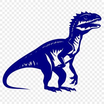 A prehistoric dinosaur with a full body, ideal for vector design.