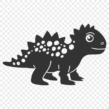 A prehistoric baby dinosaur with full body design in vector format.