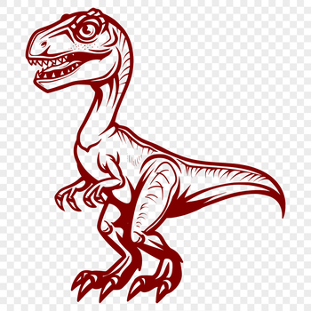 A prehistoric full-body illustration of a dinosaur.