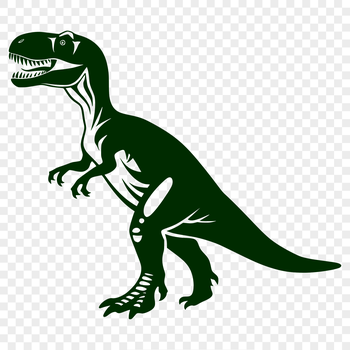 An editable vector graphic of a large dinosaur, ideal for use with Cricut, Procreate, or Illustrator software.