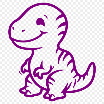 A detailed illustration of a baby Tyrannosaurus Rex in full body pose.