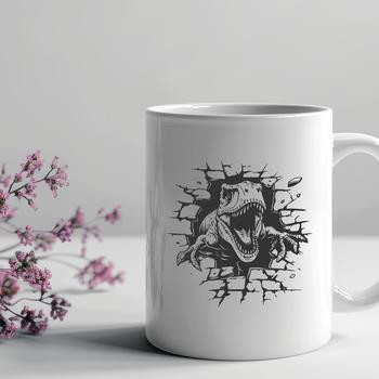 Creative T Rex Smashing Through Wall