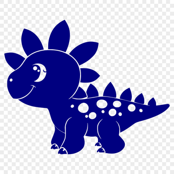 A high-quality illustration of a baby prehistoric dinosaur in full body pose.