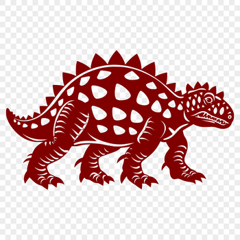 A detailed illustration of a prehistoric dinosaur's full body, rendered as vector art.