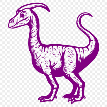 A detailed illustration of a prehistoric dinosaur, suitable for vector design projects.