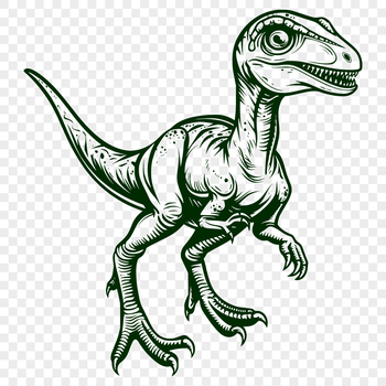 A prehistoric full body dinosaur illustration in vector format.