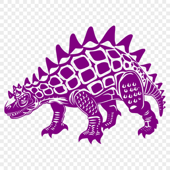 A prehistoric full-body dinosaur illustration in vector art format.