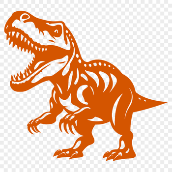 Large prehistoric T Rex dinosaur illustration in full body format, suitable for vector design.