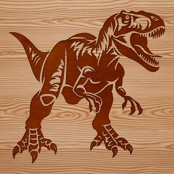 Colorful dino design suitable for cutting machines or laser cutting.