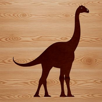 A large prehistoric Brachiosaurus dinosaur illustration created as vector art for commercial or personal use.