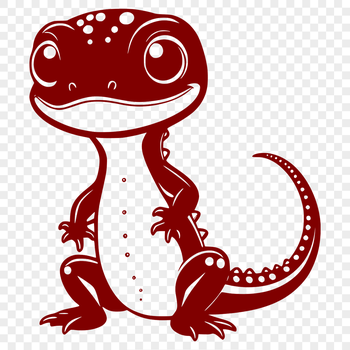 Illustrated salamander design in vector format.