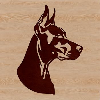 An SVG representation of a Doberman Pinscher breed, ideal for use in cutting machine designs and digital artwork.