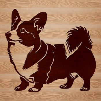 An SVG representation of a Welsh Corgi animal, suitable for digital use.