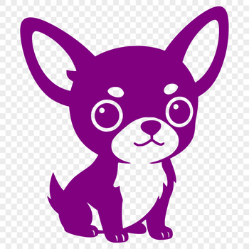 Chihuahua outline designed as a cut file for craft cutting machines.
