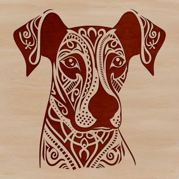 A high-quality vector illustration of a Doberman Pinscher's head, designed with precision and detail.
