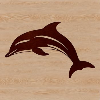 An outline of a wild sea creature, specifically a dolphin, suitable for digital designs and crafts.