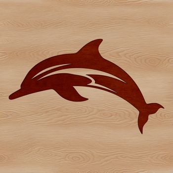 A realistic illustration of a dolphin in the ocean, suitable for vector art designs.