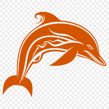 A detailed illustration of a dolphin in full body pose, suitable for vector art projects.