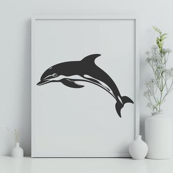 A detailed digital representation of a dolphin in an SVG format.