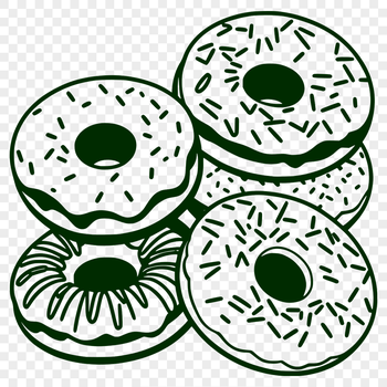 A stylized illustration of a donut made from a single piece of dough.
