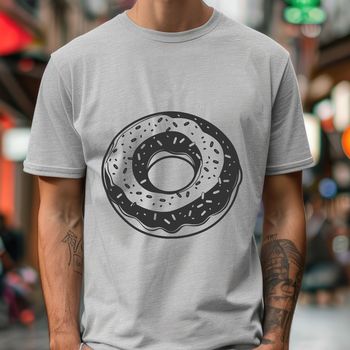 Simple vector design of a donut dessert, suitable for clip art.
