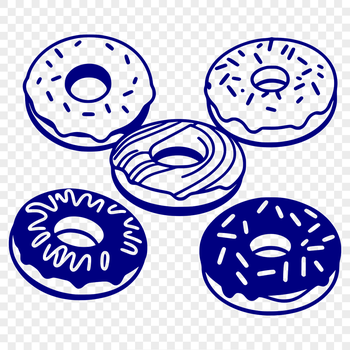 A circular pastry with a hole in the center, typically sweet and eaten as a dessert.