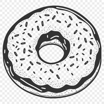 A round, ring-shaped dessert with a central hole.